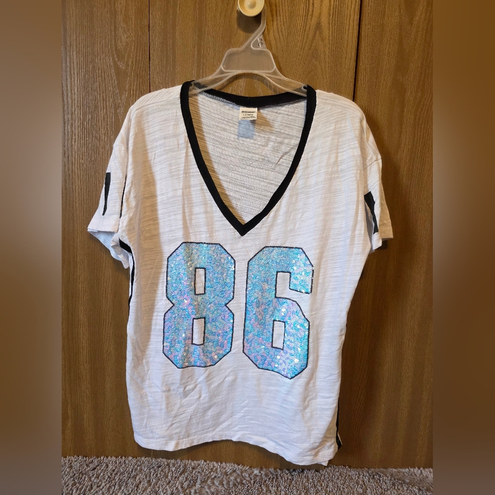 PINK Victoria's Secret Black and White Top